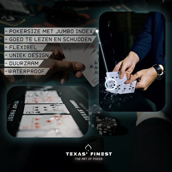 Texas' Finest Silver Pokerset - Inclusief E-Book - 500 Pokerchips