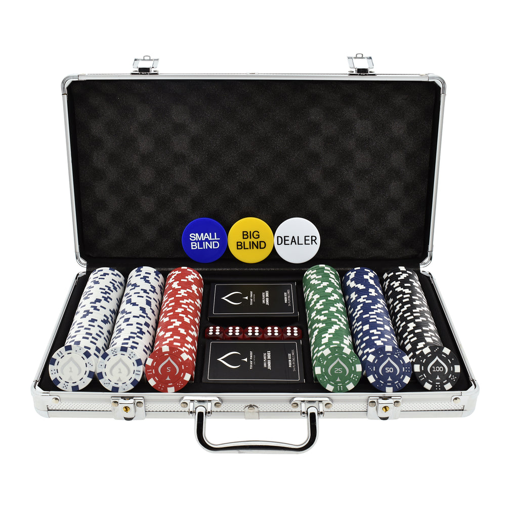 Silver Pokerset 300 chips