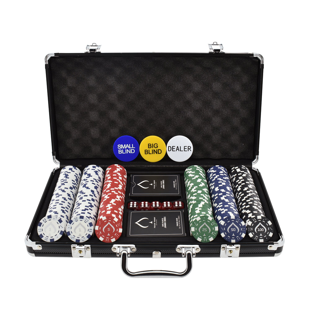 Matt Black Pokerset 300 chips